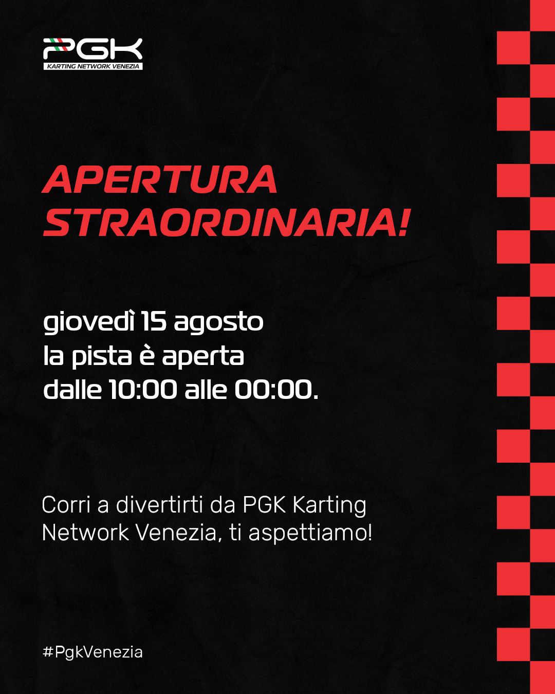 giovedì 15 agosto - pista aperta